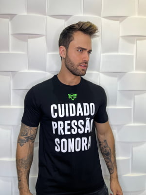 Camiseta Abelvolks - Cuidado Pressão Sonora