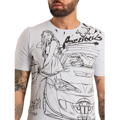 Camiseta Abelvolks de Algodão - Girl And Car